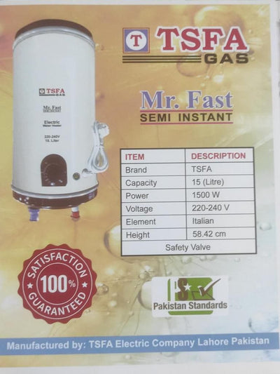 TSFA Mini  Gas Water Heater / Geyser
