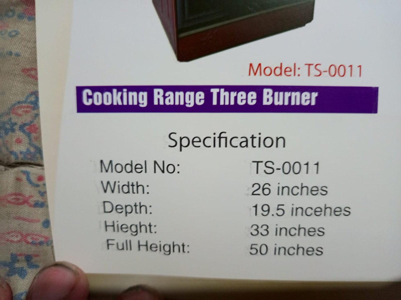 TSFA Gas Stove with Oven – 5 Burner